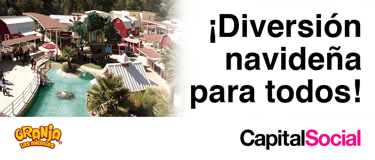 Presenta tu Tarjeta Capital Social en taquilla de <a href="/GranjaMex/">Granja Las Américas</a> y obtén 30% de descuento en pago en efectivo, o 20% pagando con tarjeta de crédito. (Incluye entrada a Gotcha las Américas)No aplica en otras promociones.