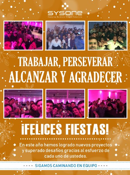 SysOne_ar's tweet photo. Este es el resultado de una etapa colmada de #buenasnoticias #gracias a cada uno por formar parte de esta gran familia #SysOne #FelicesFiestas https://t.co/t0MTh2zkfC