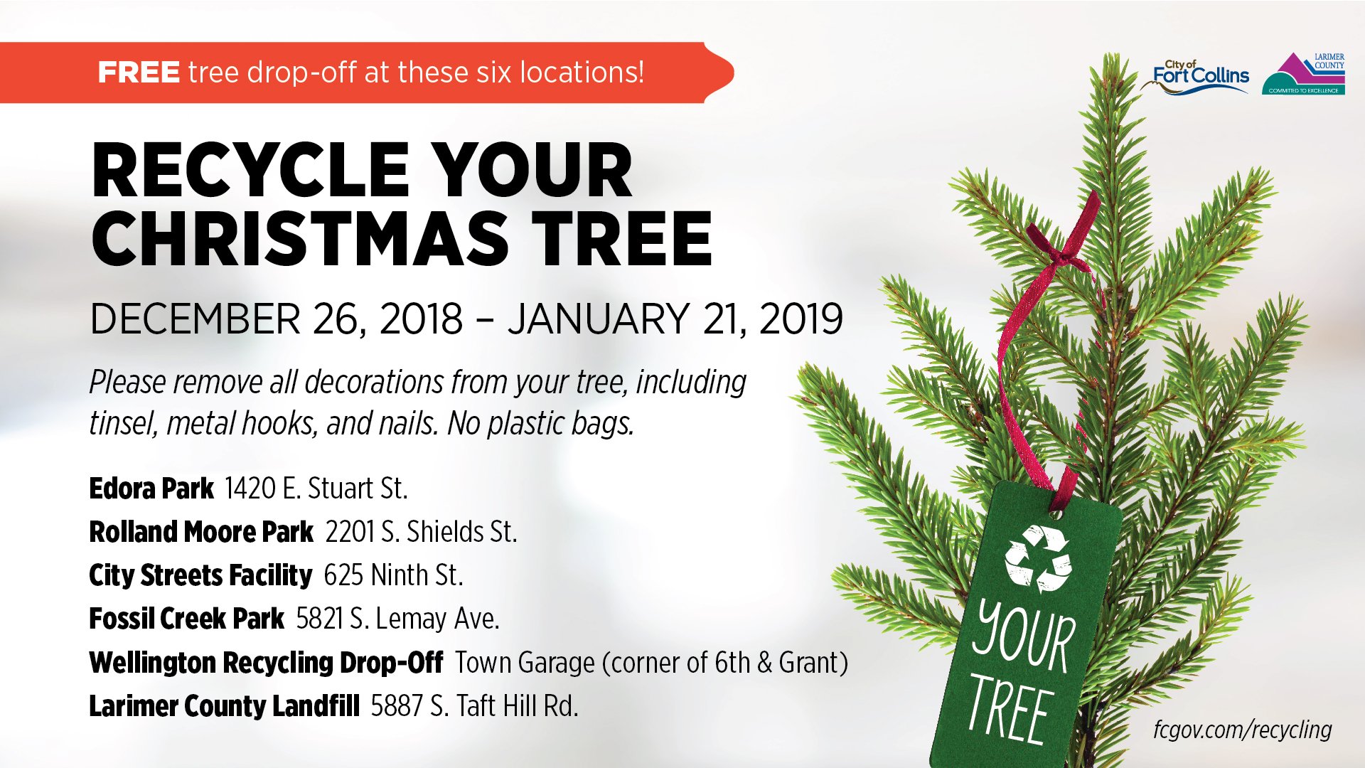 City of Fort Collins on Twitter "This holiday season, recycle your