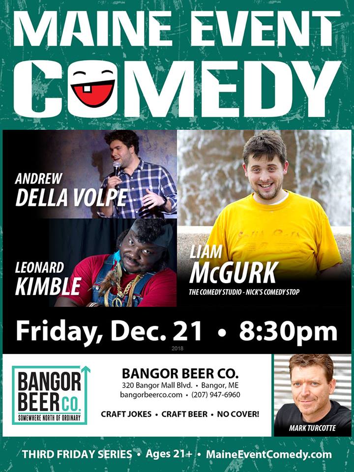 lkimble's tweet photo. Heading to Bangor tonight for my Bangor-level Bangor-debut with super Bangor-funny people! #Bangor #MEComedy https://t.co/x345o4SjFr