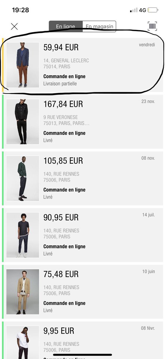 zara commande