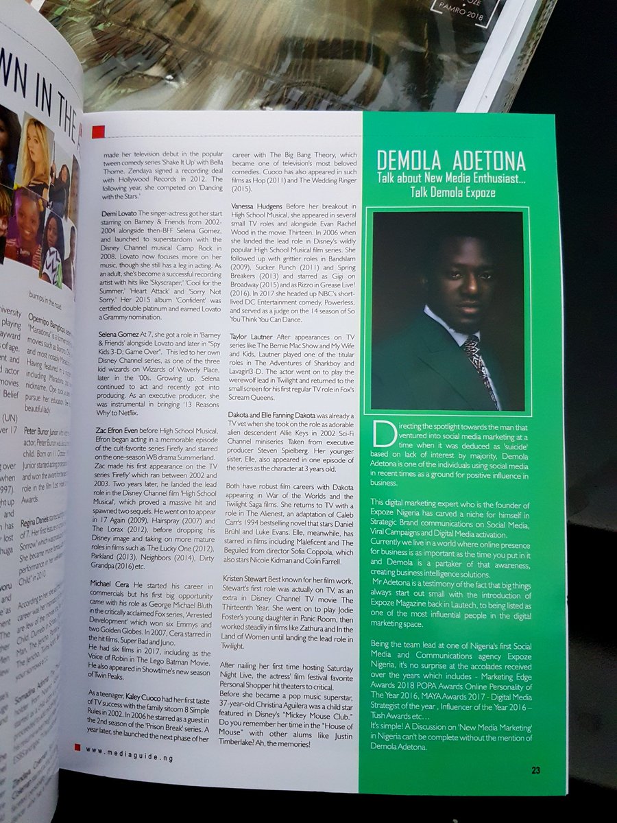 DemolaExpoze's tweet image. See who got featured on @MediaGuide_NG Magazine

S/O to @Ama_Nso4 for the plug

#KeepingUpWithTDE
#MediaGuideNG