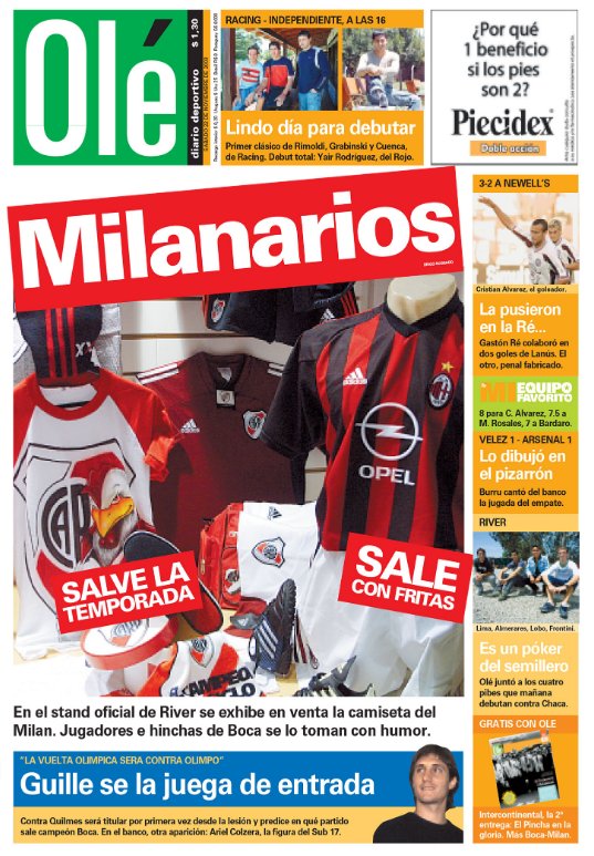 Por qué fue tendencia la camiseta de Milan? :: Olé 