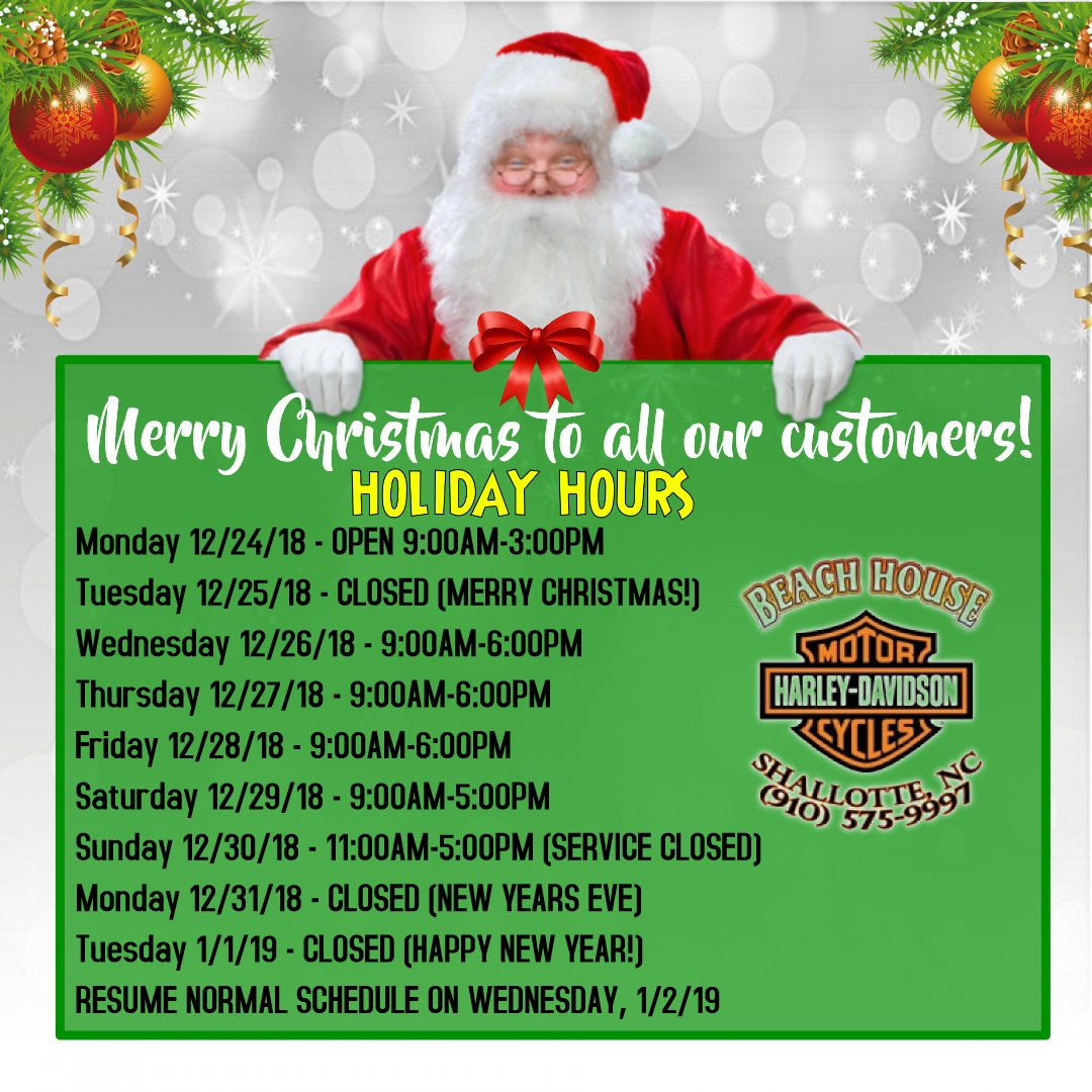 BeachHouseHD's tweet photo. OUR HOLIDAY HOURS #MERRYCHRISTMAS #HAPPYNEWYEAR https://t.co/Qo6klBTBCU