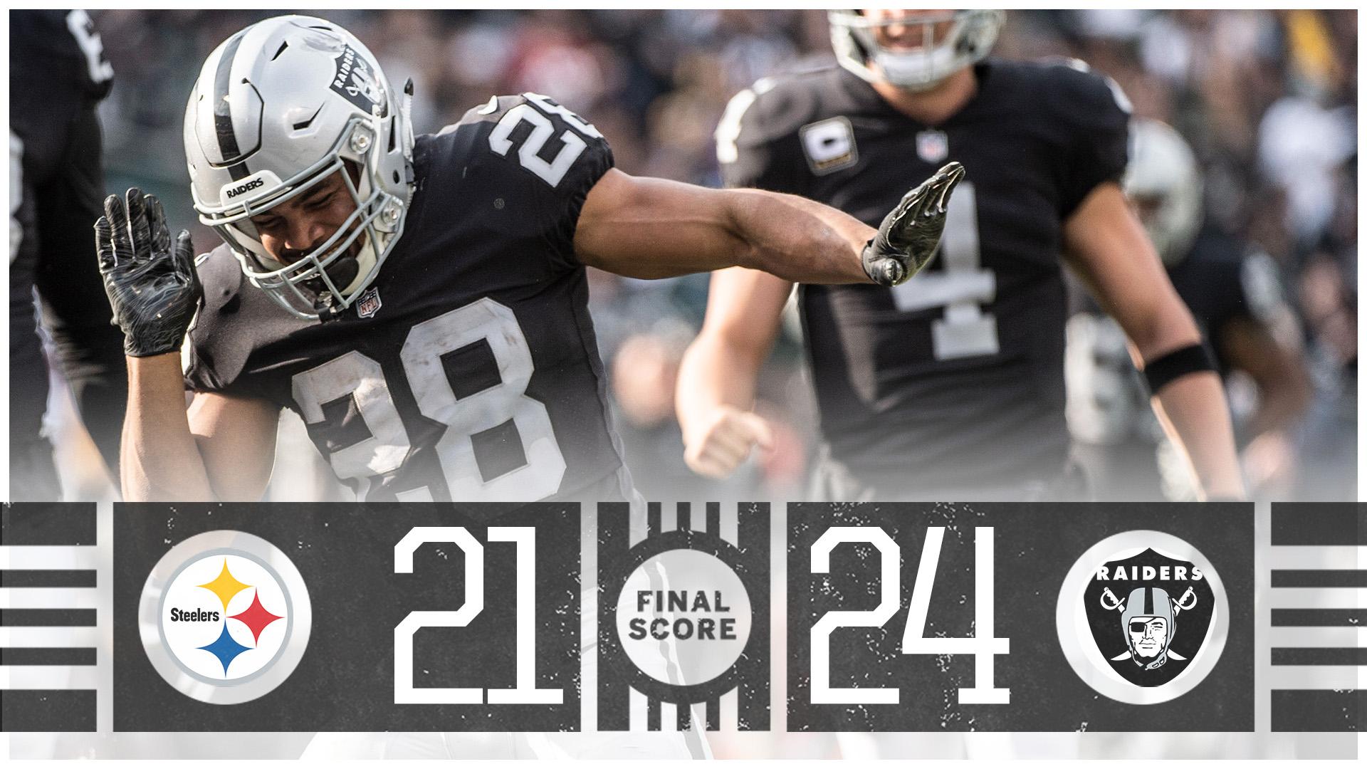 ESPN on Twitter "The Raiders get their 3rd win and stun the Steelers