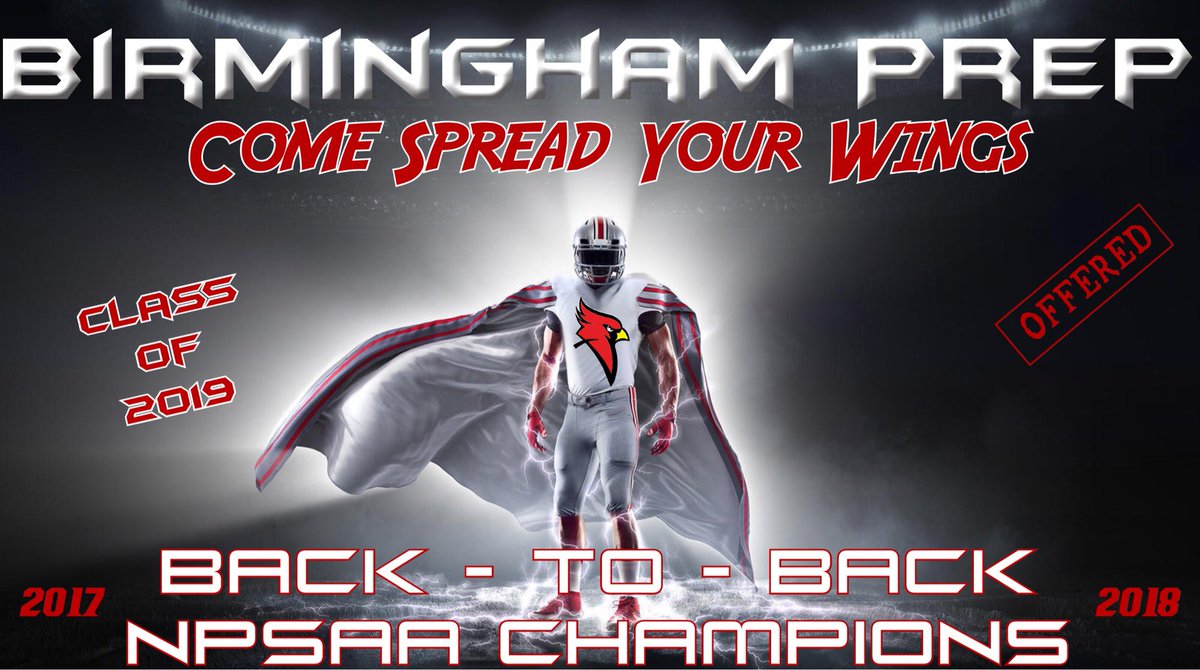 noacruz55's tweet photo. Honored to receive my 1st offer from Birmingham Prep University!@cdudleybhamprep @bhamprepcoach19 #GoCardinals 🔴 https://t.co/iq0EGSJg7z