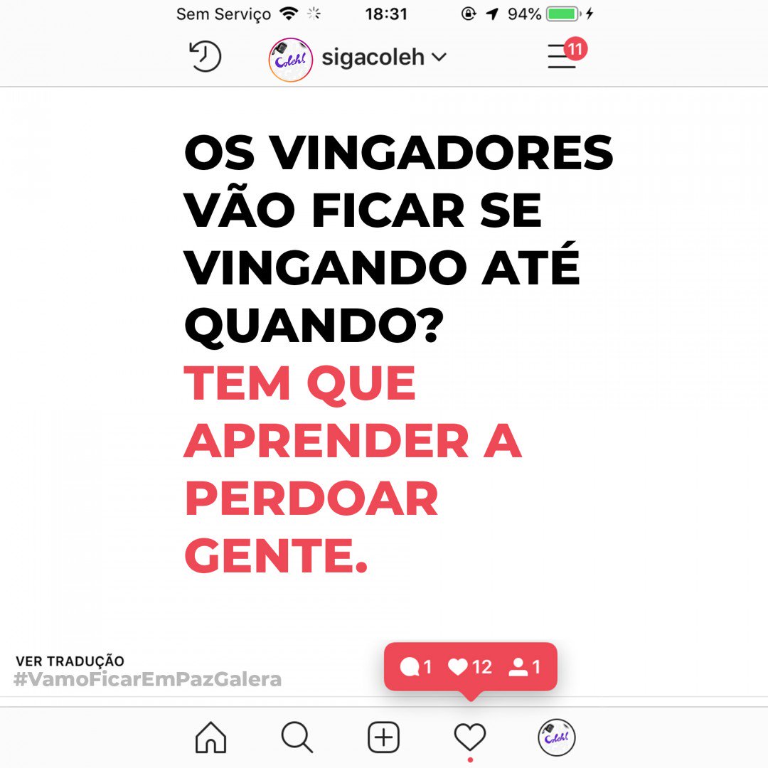 sigacoleh's tweet image. A vingança nunca é plena, fere a alma e envenena 😌
#BoaNoite 
#FechandoODomi... instagram.com/p/BrL57reB-YF