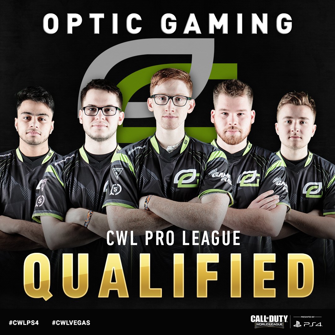 QUALIFIED: @OpTicGaming have earned their spot in the 2019 #CWLPS4 Pro League! See you in February.