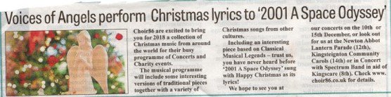 Join Choir 86 for their journey around the World - first concert tomorrow Monday 10th, St Pauls, Devon Square, Newton Abbot 19:30 hrs, tickets available on the door.