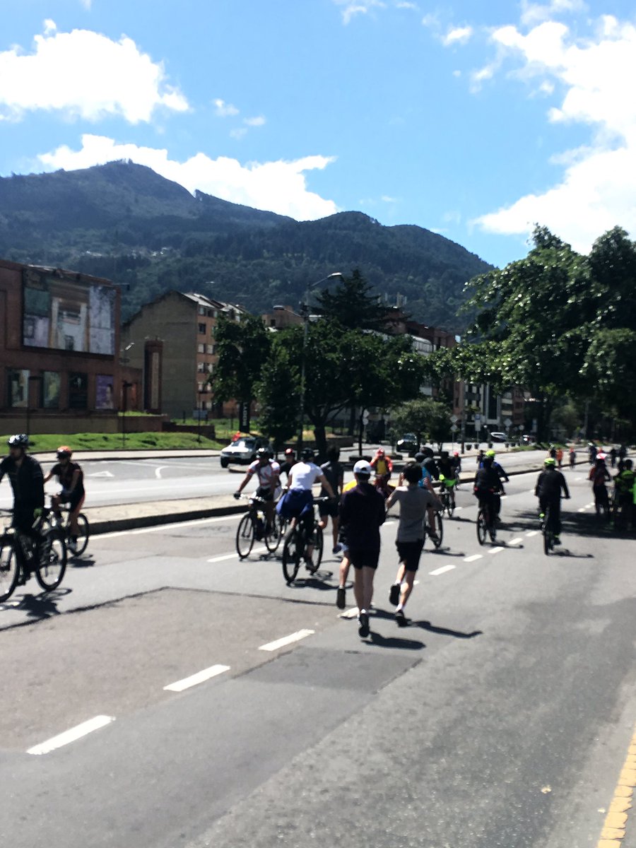 Penalosa_G's tweet photo. One of my most joyful moments, truly heart, body and soul, is to walk, run, or bike on #Bogota’s #Ciclovia/#OpenStreets. Today, magnificent. 1.7 million people, all ages &amp; abilities. 121 k, 52 Sundays. #DoableEverywhere https://t.co/4VzK6sh2UN