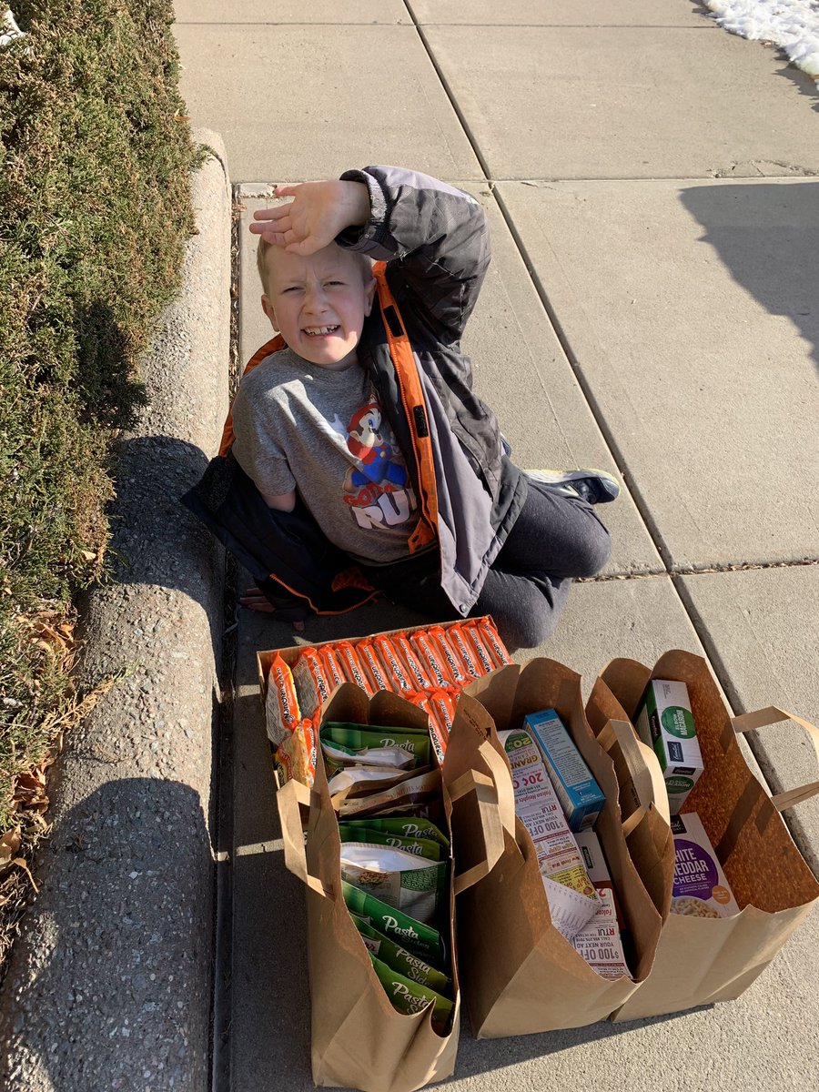 Doug_thetrainer's tweet photo. “We helped a lot of people today” ~my son on donating to the food shelf https://t.co/fjAxLk46pX