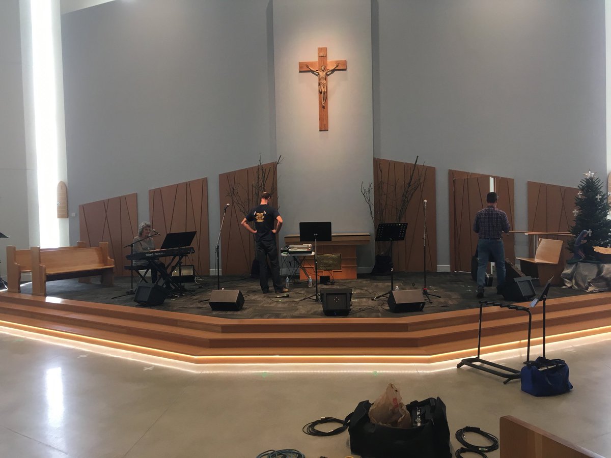 Prepping for Crossroad Harmony at Christ the Redeemer Church tonight at 7:00.