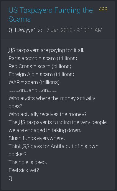 NarQieTweets's tweet photo. On 7 January 2018 Q talked about US but the same goes for #EU.
IT IS NOT ABOUT FUEL TAXES!
#FeelSickYet #ThinkLogically #ThesePeopleAreSick #Evil #QAnon #GreatAwakeningWorldwide #YellowVests #GeleHesjesNL #GiletsJaunes #GelbeWesten #ParisAccord #Marakkesh #RedCross https://t.co/Wk0Nb1wcJG