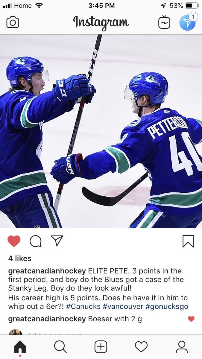 SamLoscoAlpha's tweet photo. Pettersson throws dick like Johnny sins #facts #canucks #Sins2020 https://t.co/LnpYksMXUw