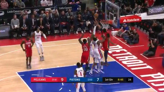 Anthony Davis slams it home with the left! 💪  #DoItBig 17 #DetroitBasketball 11  💻📱: on.nba.com/2CPRZce https://t.co/ropXueMsLO