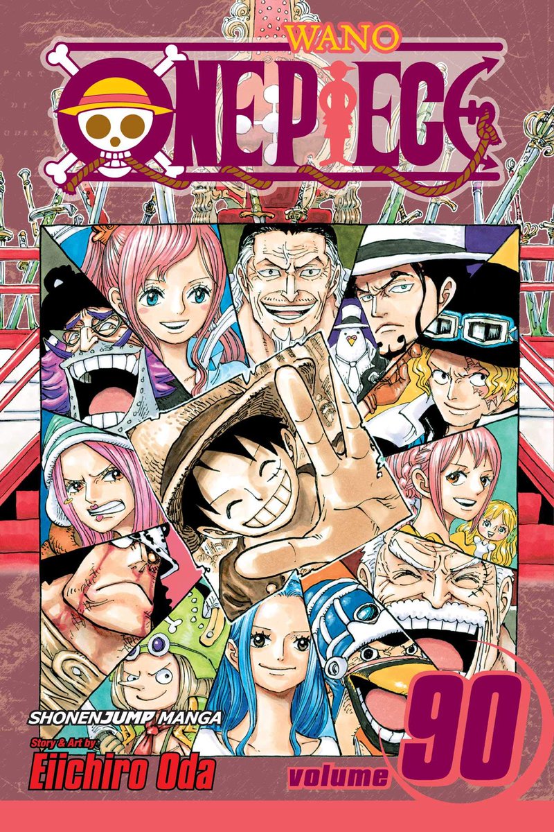 The One Piece Podcast Viz S Cover For Volume 90 Sacred Marijoa The Cover Has Wano As The Title For The Arc Instead Of New World Which Has Been Used Since