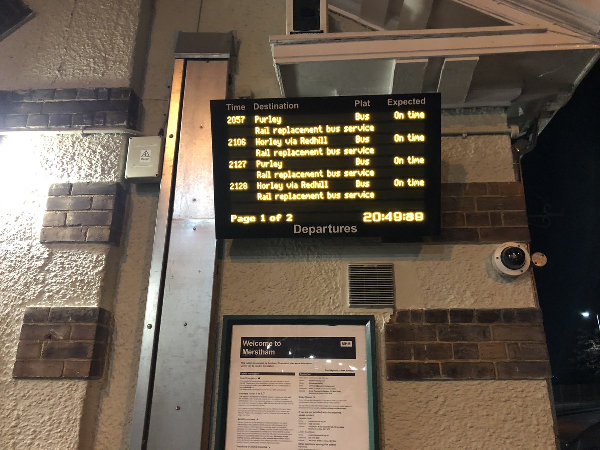 MLoxstonBeed's tweet photo. Absolute nightmare @SouthernRailUK - zero signage at the station about where to get replacement bus. Have had to get an @Uber to London. Will be claiming consequential losses for the journey cost! 😡 https://t.co/Y5wAOlBeKK