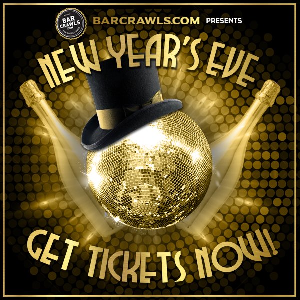 BarCrawlsBuzz's tweet photo. Still looking for #NYE plans this year? Then look no more! Come join us as we crawl into the new year with https://t.co/w3W9KXVpqf’s Crawl Til the Ball Drops on 12/31. It’s an end-of-the-year barhopping blowout you wouldn’t want to miss! https://t.co/8WFa1t2YNe