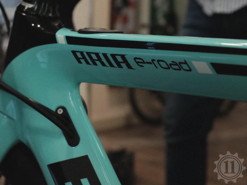 The_11_Inc's tweet photo. The @BianchiOfficial E-road Aria Disc VERY simply connects to your phone via the EbikeMotion App, allowing you to set your heart rate pedal assist, speed, gradient assist and more. #the11inc #bianchi #ebikemotion #ebike #eroadbike #aria https://t.co/v4bNhlGwZu