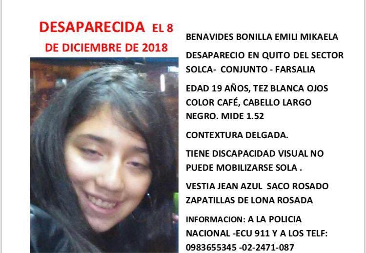 Ni una menos !! Por favor estemos atentos otra joven perdida , nadie sabe su paradero ,  tiene una discapacidad visual que la vuelve mucho más vulnerable.