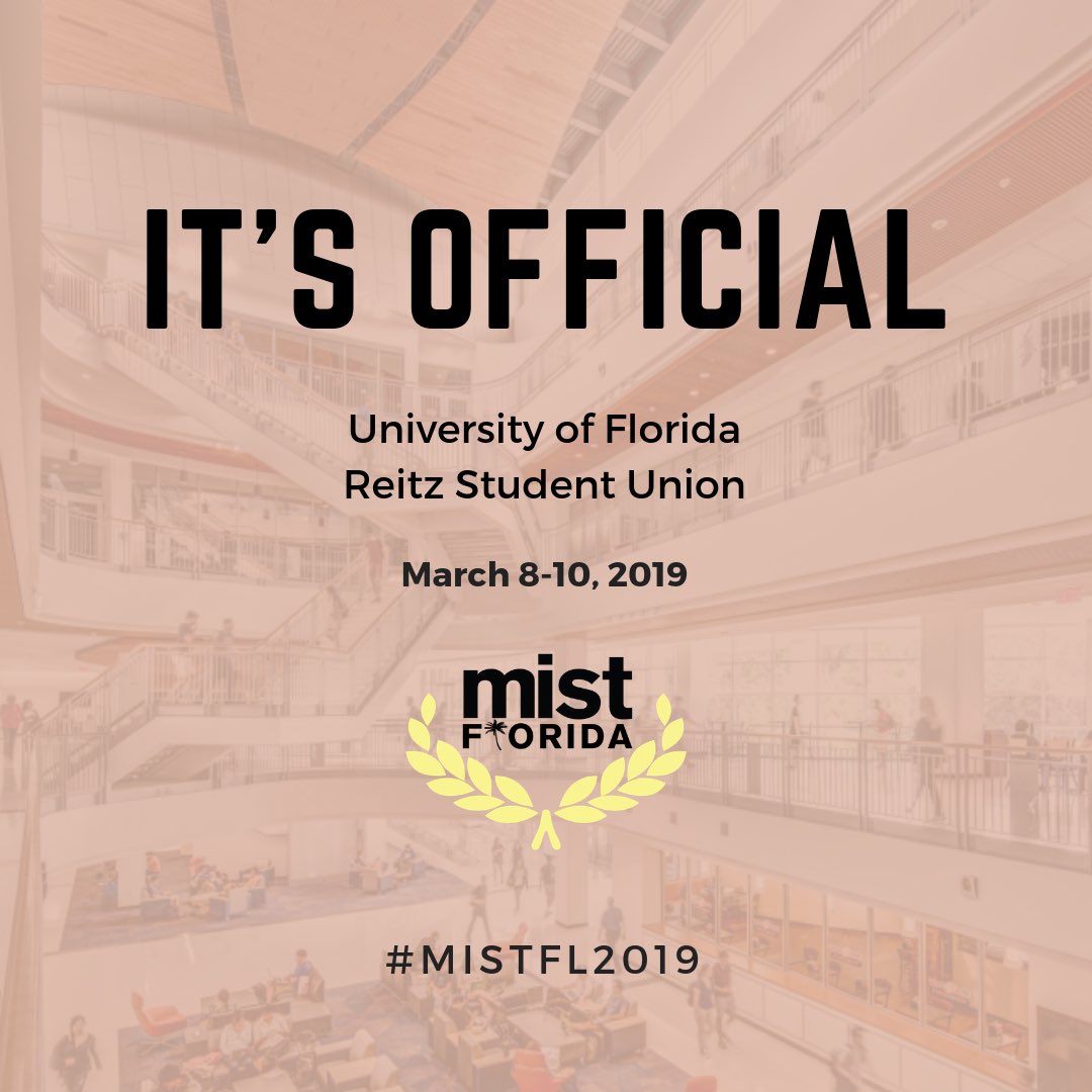 MISTFlorida's tweet photo. LET’S GET IT!
Salams! The dates are now official! Get your game ready for March 8th - 10th. We are so excited to see what you guys create in the next 4 months إن شاء الله
#MISTFL2019 https://t.co/ScqZ5bv303