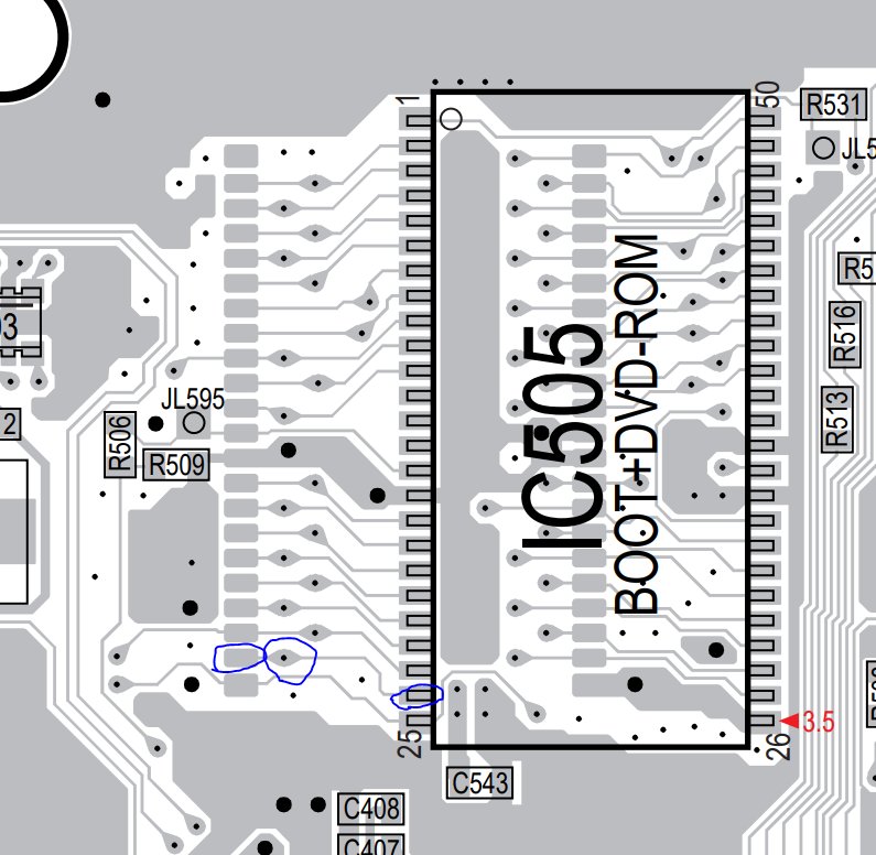 WilliamQuade's tweet photo. @homeboy_ldn That pad connects to the small via hole next to it, and then pin 24 on the chip. https://t.co/8yTLmoA6A5