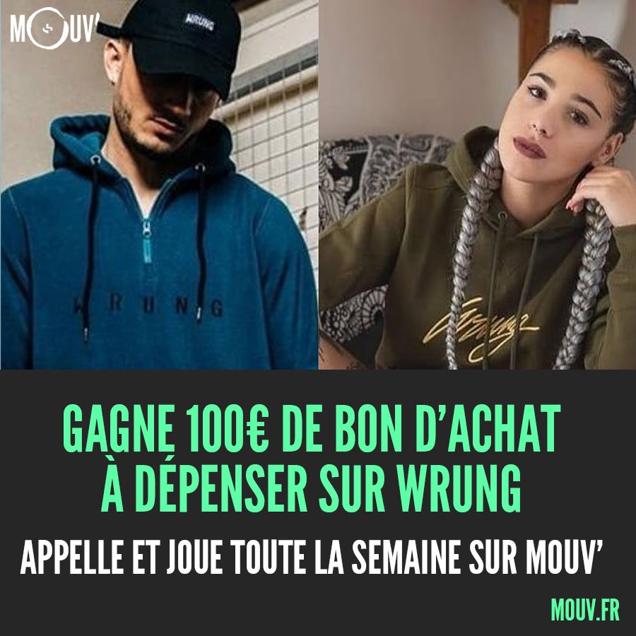 🎁🎁🎁
Dès demain et toute cette semaine on t’offre de quoi refaire ta garde-robe sur @WRUNG 🔥📻👉 appelle et joue au 01 45 24 20 20 !