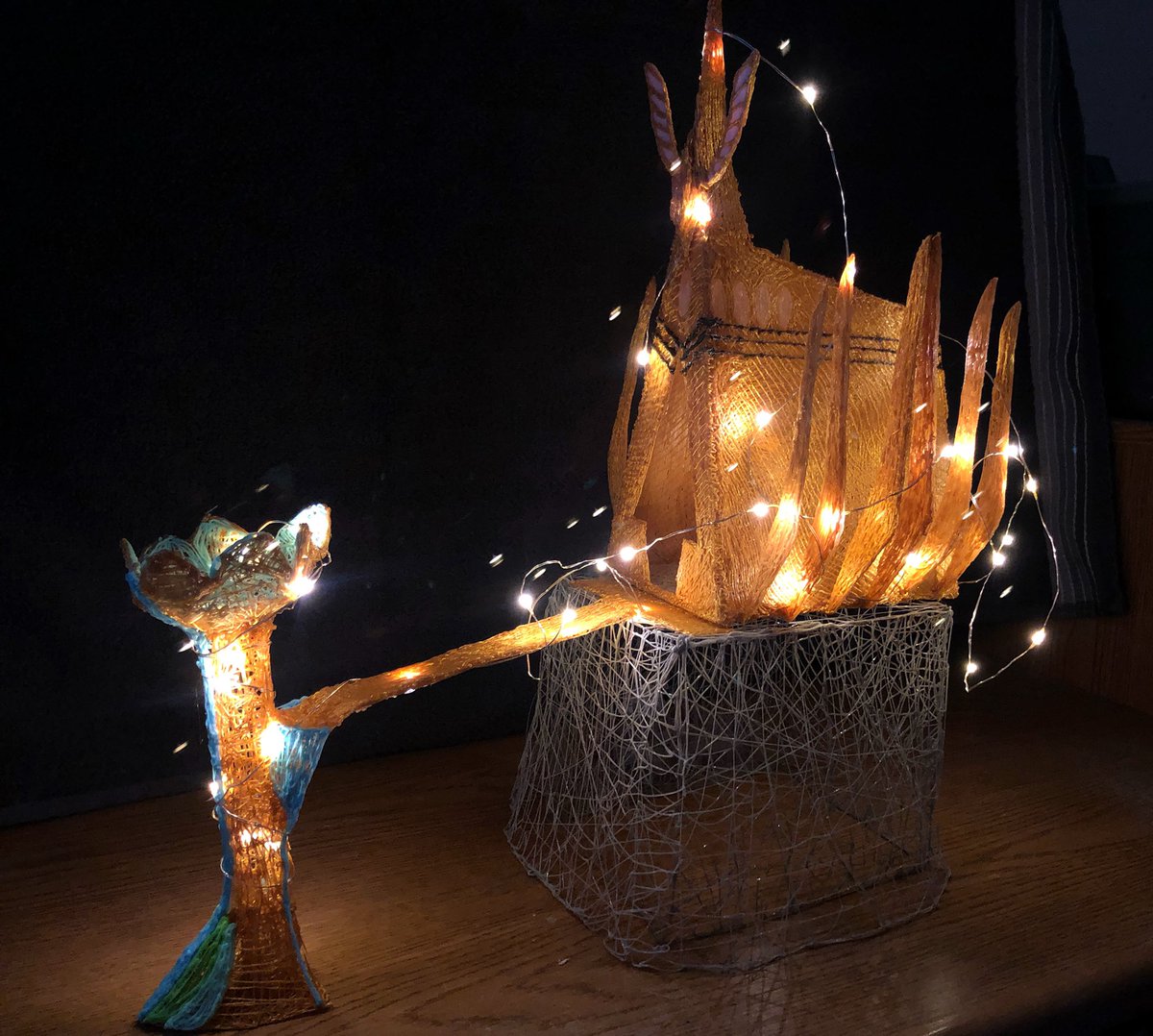 queenangella's tweet photo. Castle Bright Moon that took almost 3 days to complete using a 3D pen.  Still trying to figure out how to do the moonstone. #SheRa #SheraandthePrincessesofPower #brightmoon @Gingerhazing @DreamWorksSheRa https://t.co/E1cCvPOYjA