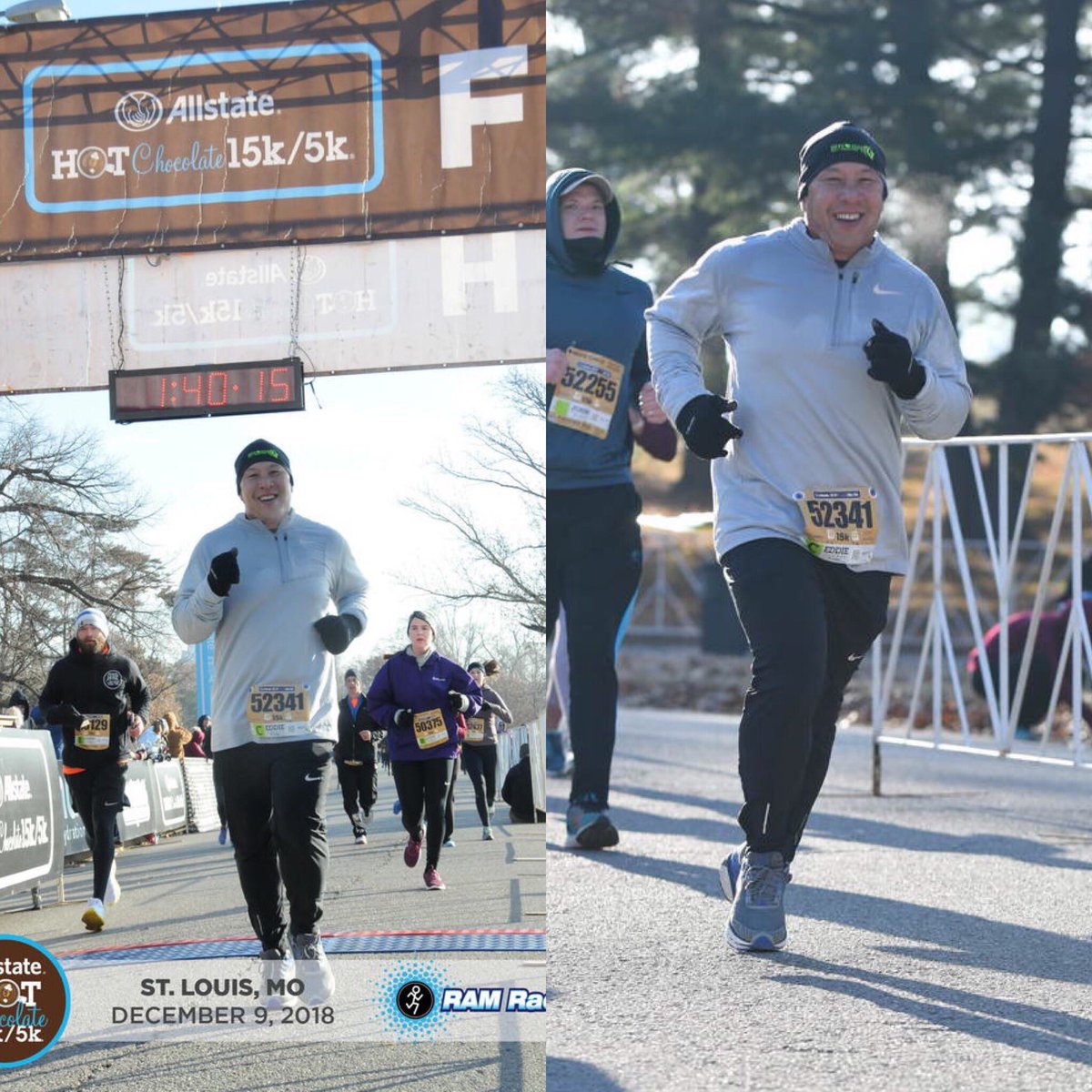 As most runners know, race pics are mostly a miss and capture the worst moments of a race. However, I like how these came out. #hc15k #runstl
