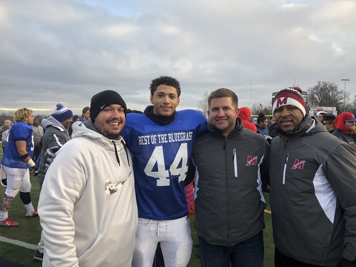CongratS to Darius Cain for his performance today at the Best Of The Bluegrass All Star Game!

He was honored as a captain of the team.

Statistically 
4 Assits
3 Tackles (1 TFL)
3 Sacks
2 Hurries
1 Forced Fumble

Team KY won 41-27 &amp; he was Defensive MVP for Team KY

#WinTheDay