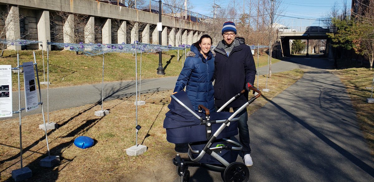 eastiegreenway's tweet photo. #FutureWATERS, the #ClimateArt exhibit on @eastiegreenway, is now closed. Several Eastie residents got to talk to the artist Carolina Aragon! Thank you @UMass_larp , @BSLAOffice, @MysticMyRWA, @BarrFdn and all other organizations and individuals who made this exhibit a success. https://t.co/jlx4LSBePy