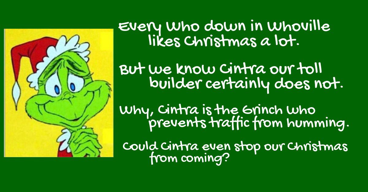 NCTWEETY70 (@nctweety70) on Twitter photo CINTRA is the GRINCH <a href="/nc_governor/">Governor Josh Stein</a> @NCDOT_Trogdon <a href="/NCLeg/">NC General Assembly</a> <a href="/SenatorBerger/">Senator Phil Berger</a> <a href="/timmoorenc/">Tim Moore</a> @DanForestNC <a href="/SenBillRabon/">Senator Bill Rabon</a> <a href="/LtGovDanForest/">Lt. Gov. Dan Forest</a> @HuntforNCHouse <a href="/natashamarcusnc/">Senator Natasha Marcus</a> <a href="/ChristyClarkNC/">Christy Clark</a> <a href="/danhomick/">Daniel J. Homick</a> <a href="/PolitJunkieM/">Mala</a> <a href="/sirnotolls/">Angelo A Lorusso, Jr</a> @lkntmp #ncgov #ncga #ncpol CINTRA is the GRINCH <a href="/nc_governor/">Governor Josh Stein</a> @NCDOT_Trogdon <a href="/NCLeg/">NC General Assembly</a> <a href="/SenatorBerger/">Senator Phil Berger</a> <a href="/timmoorenc/">Tim Moore</a> @DanForestNC <a href="/SenBillRabon/">Senator Bill Rabon</a> <a href="/LtGovDanForest/">Lt. Gov. Dan Forest</a> @HuntforNCHouse <a href="/natashamarcusnc/">Senator Natasha Marcus</a> <a href="/ChristyClarkNC/">Christy Clark</a> <a href="/danhomick/">Daniel J. Homick</a> <a href="/PolitJunkieM/">Mala</a> <a href="/sirnotolls/">Angelo A Lorusso, Jr</a> @lkntmp #ncgov #ncga #ncpol