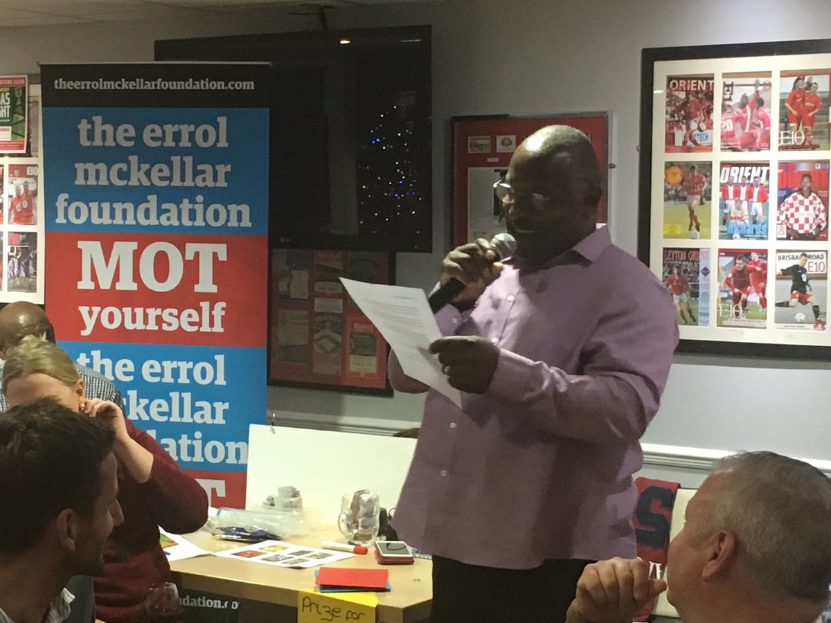 LOFCSupporters's tweet photo. Thanks ⁦@gorilaz1985⁩ &amp; family for the quiz tonight hosted by #TheChaser ⁦@TheShaunWallace⁩ raising over £2,000 for ⁦@TEMF2018⁩ and raising awareness for @ProstateUK⁩ - well done to the ⁦@leytonorientfc⁩ staff team #DreamTeam on the win 🏆#MOTYourself https://t.co/BufhOyXf7W