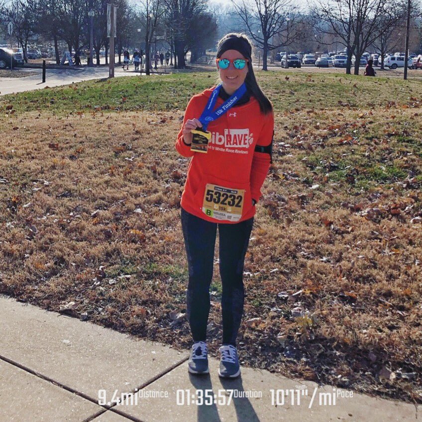 Celebrating after my @hotchocolate15k race this morning! Ran all the miles. Ate all the chocolate. Had a few rough miles but overall I’m pleased with the results, I’m already looking forward to next year!!
.
.
#hcstlouisbr #hc15k #bibravepro #15k #hotchocolate #buffbr #bibchat