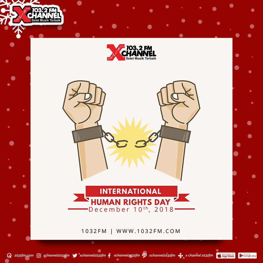 XChannel1032FM's tweet image. Memanusiakan Manusia Lewat Setiap Ucapan dan Membiarkan Hewan Tetap Menjadi Binatang
"Selamat hari Hak Asasi Manusia Internasional" XPeople
.
#ourright #ourfreedoms #always
#humanrightday2018 
#xchannel #1032fm #setelmusikterbaik