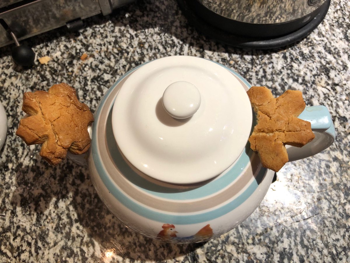 Wiccan_Goth's tweet photo. Apparently my husband couldn’t find a plate!!! And yes there is tea in the pot 🤔 https://t.co/poOmOnCSo9