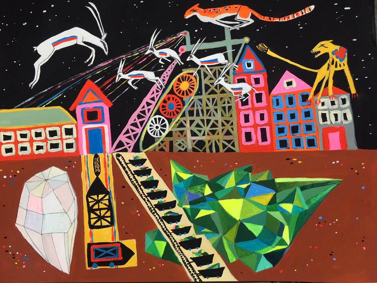 suzannekiggins's tweet photo. Wild At Heart #art #contemporaryart #brooklynartist #folkart #mine #godeep #illustration #drawing #painting #unconscious #subconscious #dream https://t.co/lbwLiIdUds