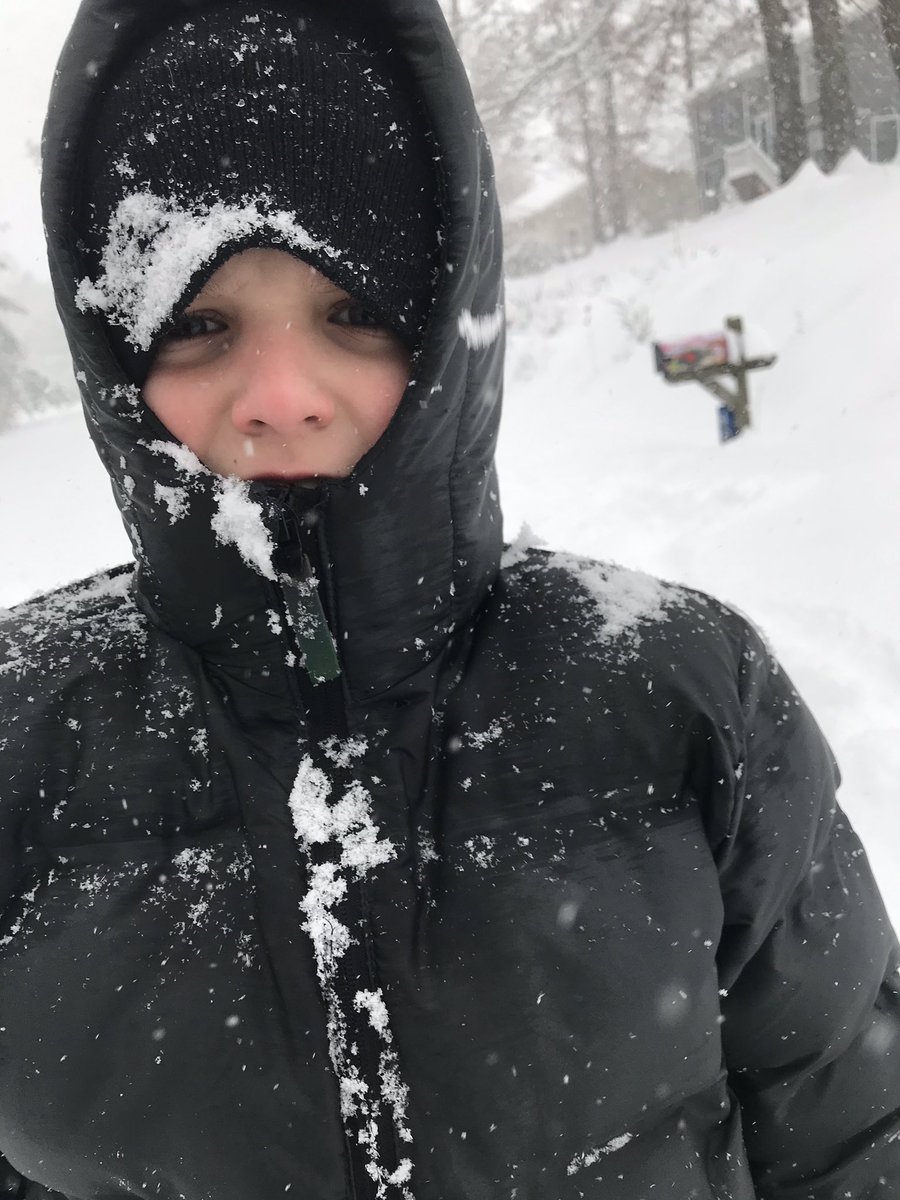 weiss_catrina's tweet photo. Snowing outside today ❄️☃️☺️🥰.   Love his red cheeks and nose! https://t.co/MkoicfsRKw