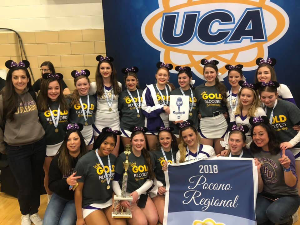 UDRoyals_Cheer's tweet photo. UDVC getting the job done today! 16 teams we came home with the win! Introducing your 2018 Medium Varsity D1 UCA Regional Champions! @UDROYALS #UDCheer #udvc #rowdyRoyals #proUD #UCA #UCAREGIONALS @UCAupdates https://t.co/jDI0D3pGI5