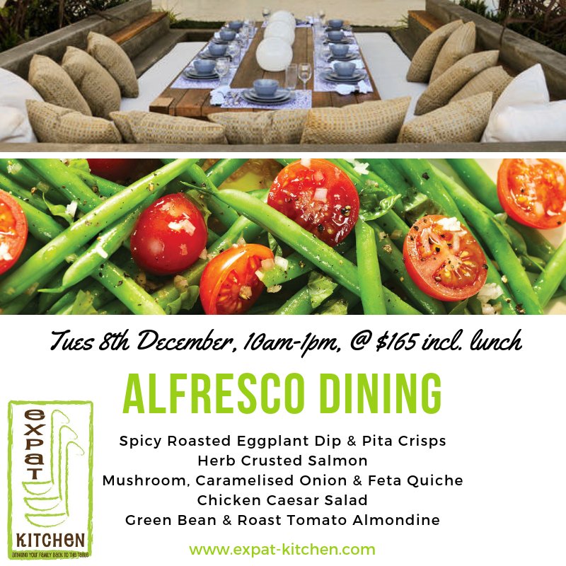 Expat_Kitchen's tweet image. Enjoy dining outdoors? Make the most of Singapore&apos;s climate with light refreshing recipes that you can enjoy alfresco! #alfrescodining #focusclasses #expatkitchensg #cookingschoolsg