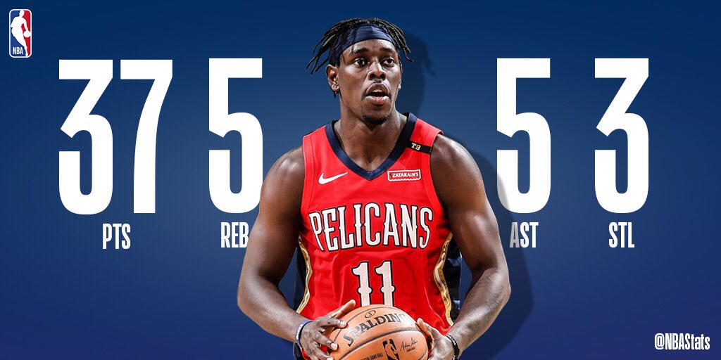 RT nbastats: Jrue Holiday’s season-high 37 PTS propels the PelicansNBA on the road!
#SAPStatLineOfTheNight