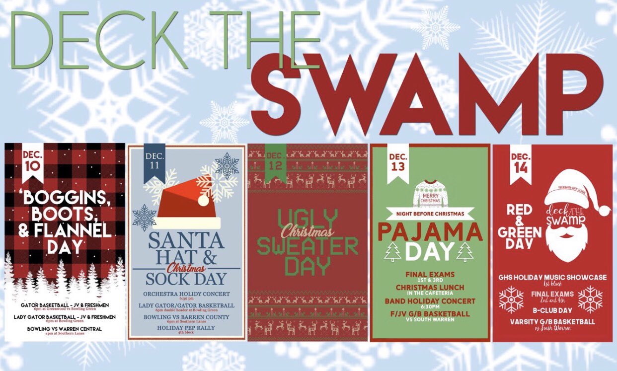 Drakes Creek Middle on Twitter "Here are the daily dress up activities