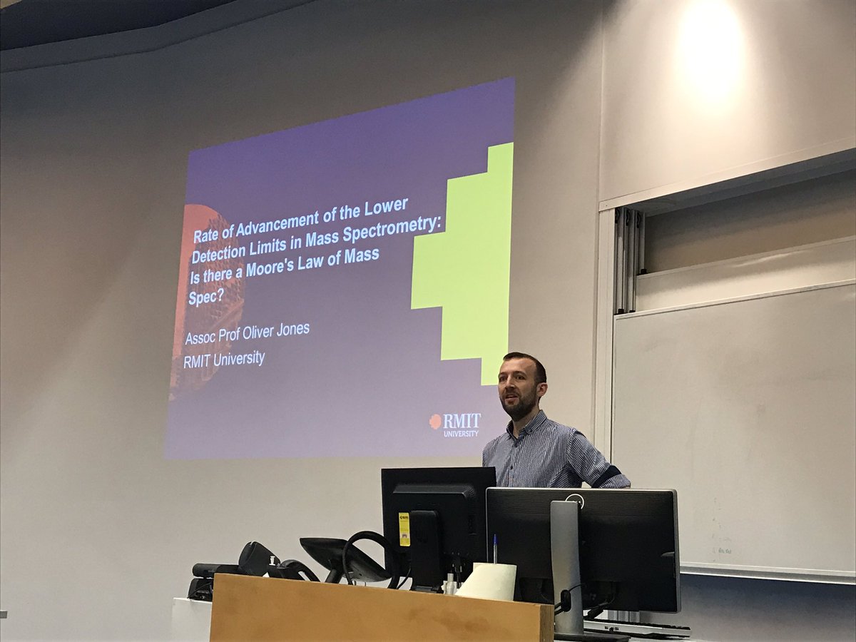 PMV_Australia's tweet photo. @Dr_Oli_Jones is up next to talk about the lower detection limits of mass spec #VMSS2018 https://t.co/2Svx5oaAXz