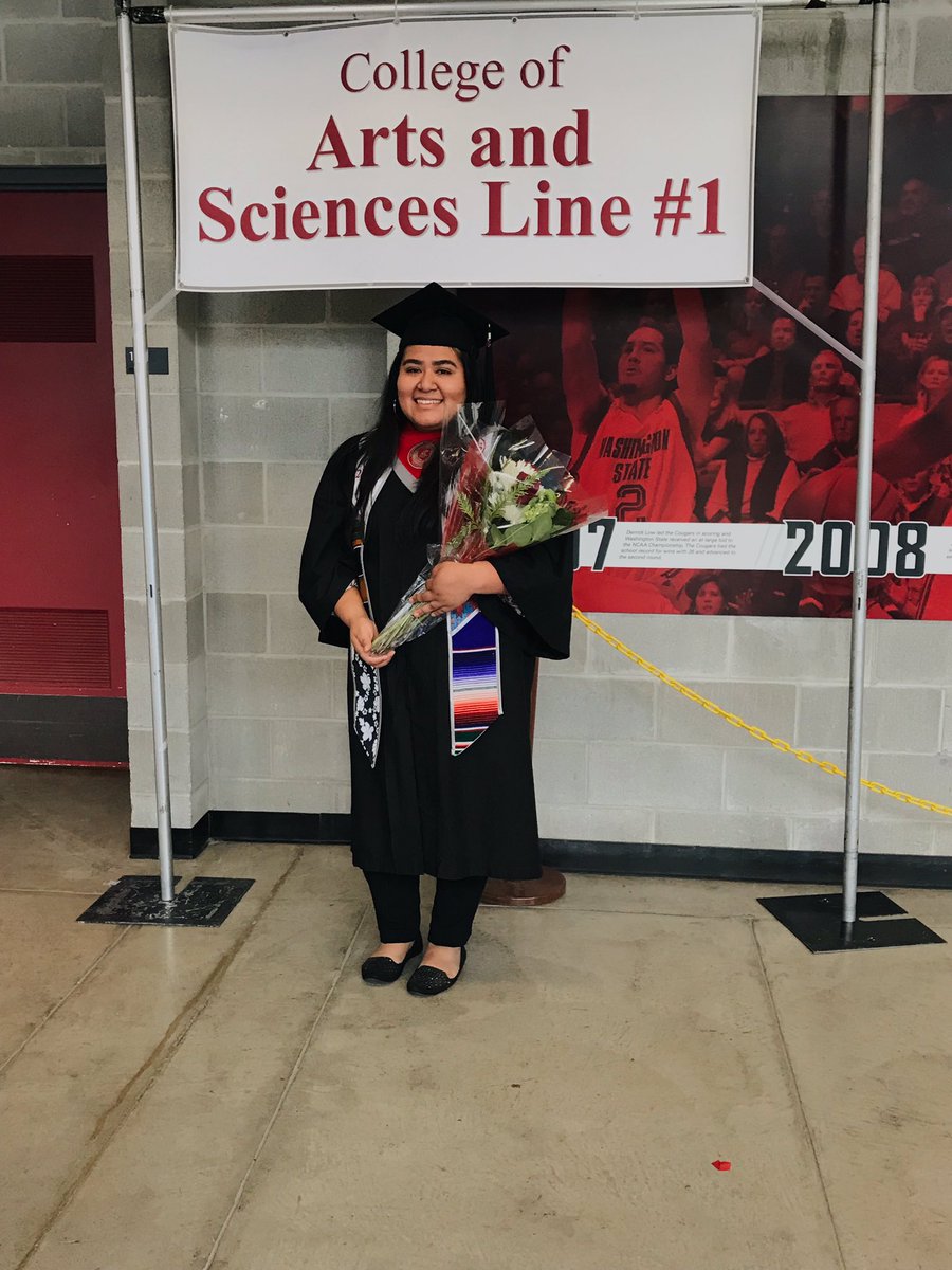 WazzuGammas's tweet image. Congratulations to our sister #39 Delta Line Midship 8 Miriam Isabel *Mayalen* Hernandez for graduating this weekend 👩🏽‍🎓🥳 

We can’t wait to see what the future has in store for you 💗💜 #gammasgraduate