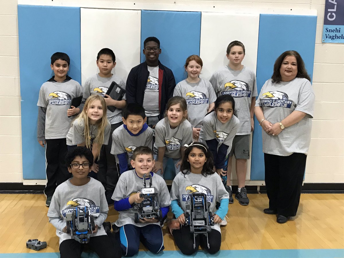 mrs_s_rice's tweet photo. So proud of these kids and their performance at the VEX IQ tournament this weekend! #vexiq #robotics #eaglebots @crosswindeagles @cweagles106 https://t.co/ewKLvVOYD8