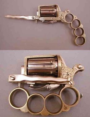 Steampunk_Hats's tweet photo. Apache Knuckle Duster Pepperbox Antique French Revolver 
Ain't that a mouth full! https://t.co/JDVvcrGYTw