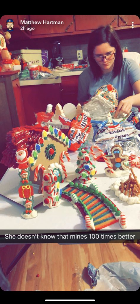 HaleyForse's tweet image. So happy he loves doing Christmas things as much as me!❤️💚