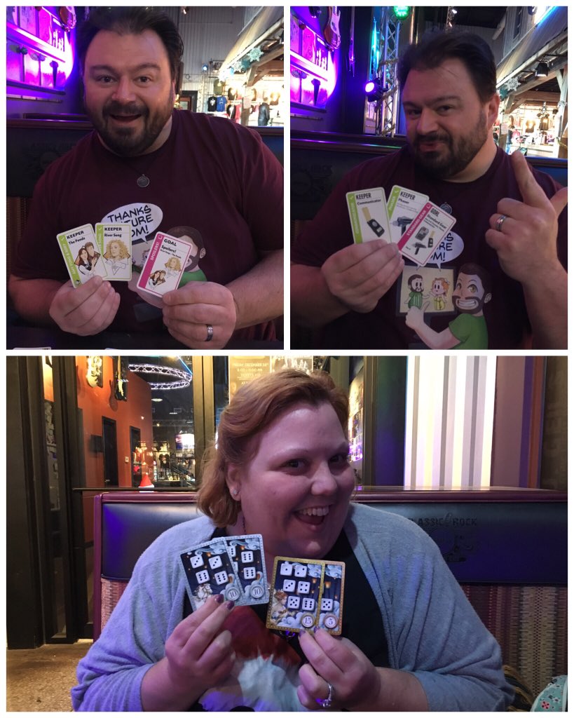 Do_You_Nerd's tweet image. Tom won #doctorwhofluxx and #startrekfluxx. Laci won #rollforit. #startrek #doctorwho #fluxx #tabletop #doyounerd