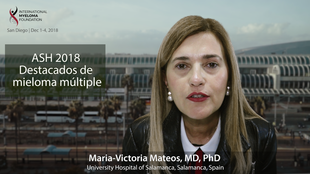 IMFmyeloma's tweet photo. An overview of #multiplemyeloma presentations at #ASH18 by Dr. Maria-Victoria Mateos of the University Hospital of Salamanca. Salamanca, Spain https://t.co/6QDH8IKL8b #IMFASH18 https://t.co/6OJ8DI8V6E