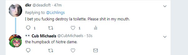 deadloft's tweet photo. @Lichlings lichlings this is what cub michaels said, poasting because he's a h8r and deleted it because beta https://t.co/Z71DCLyiox